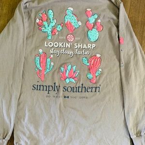 EUC Simply Southern Cactus Long Sleeve Medium